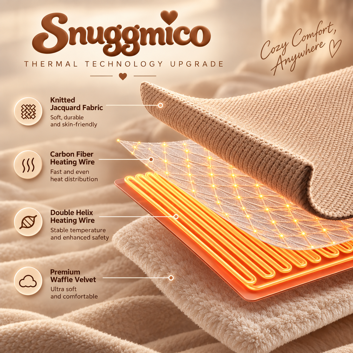 Snuggmico™ Heated Wear Blanket