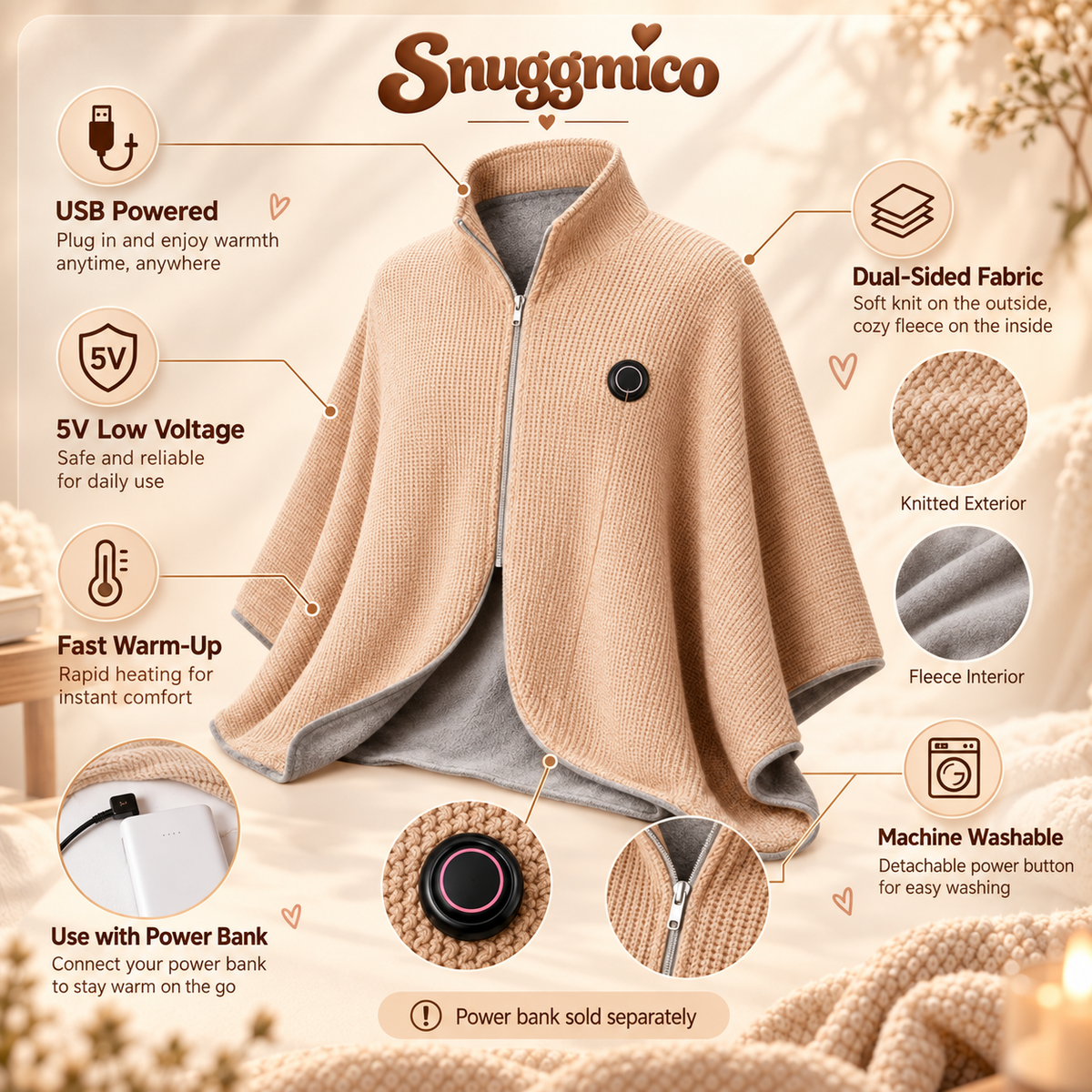 Snuggmico™ Heated Wear Blanket